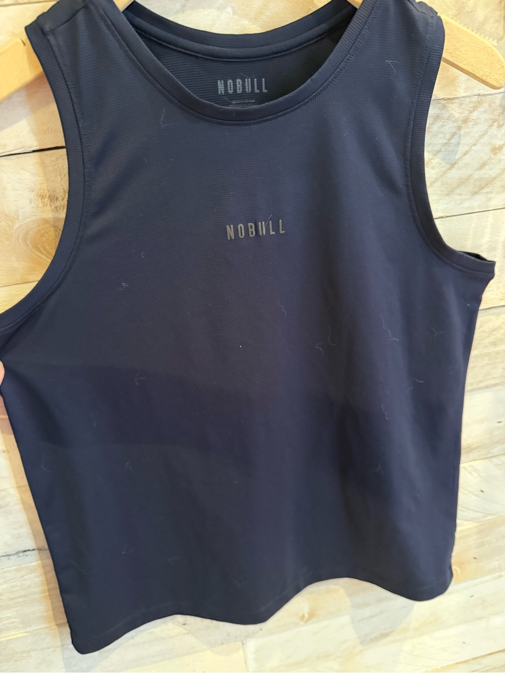 NOBULL  Men’s Navy Sleeveless Tank Crew Neck Lightweight Polyester Size M